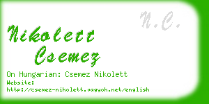nikolett csemez business card